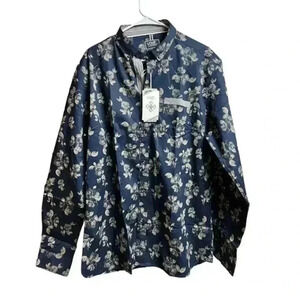 Voiz‎ Homme Long Sleeve Basic Button Down Left Pocket Shirts for Men